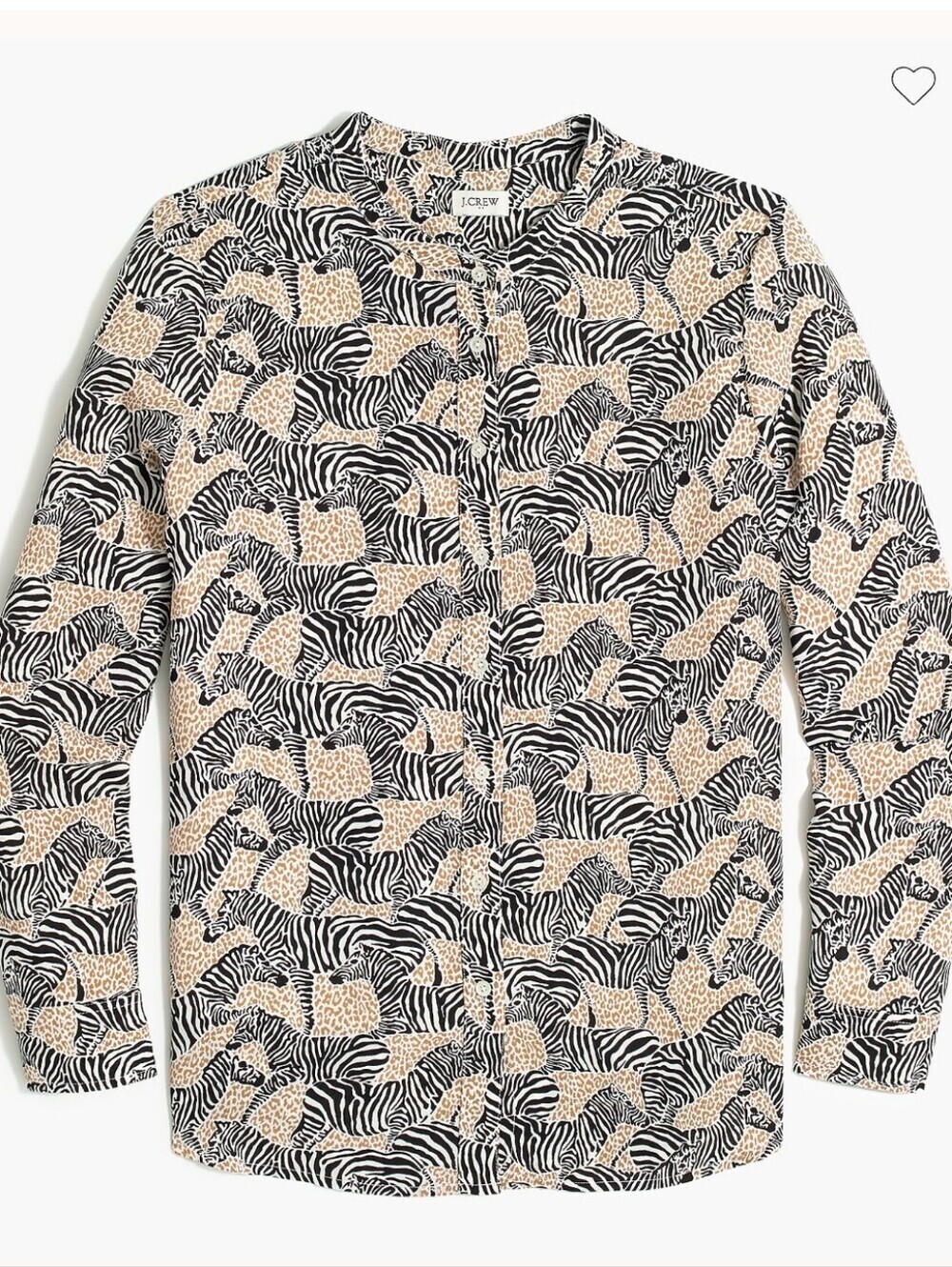 J. Crew Menās Zebra & Spot Print Novelty Button-Down Shirt in Black & Beige